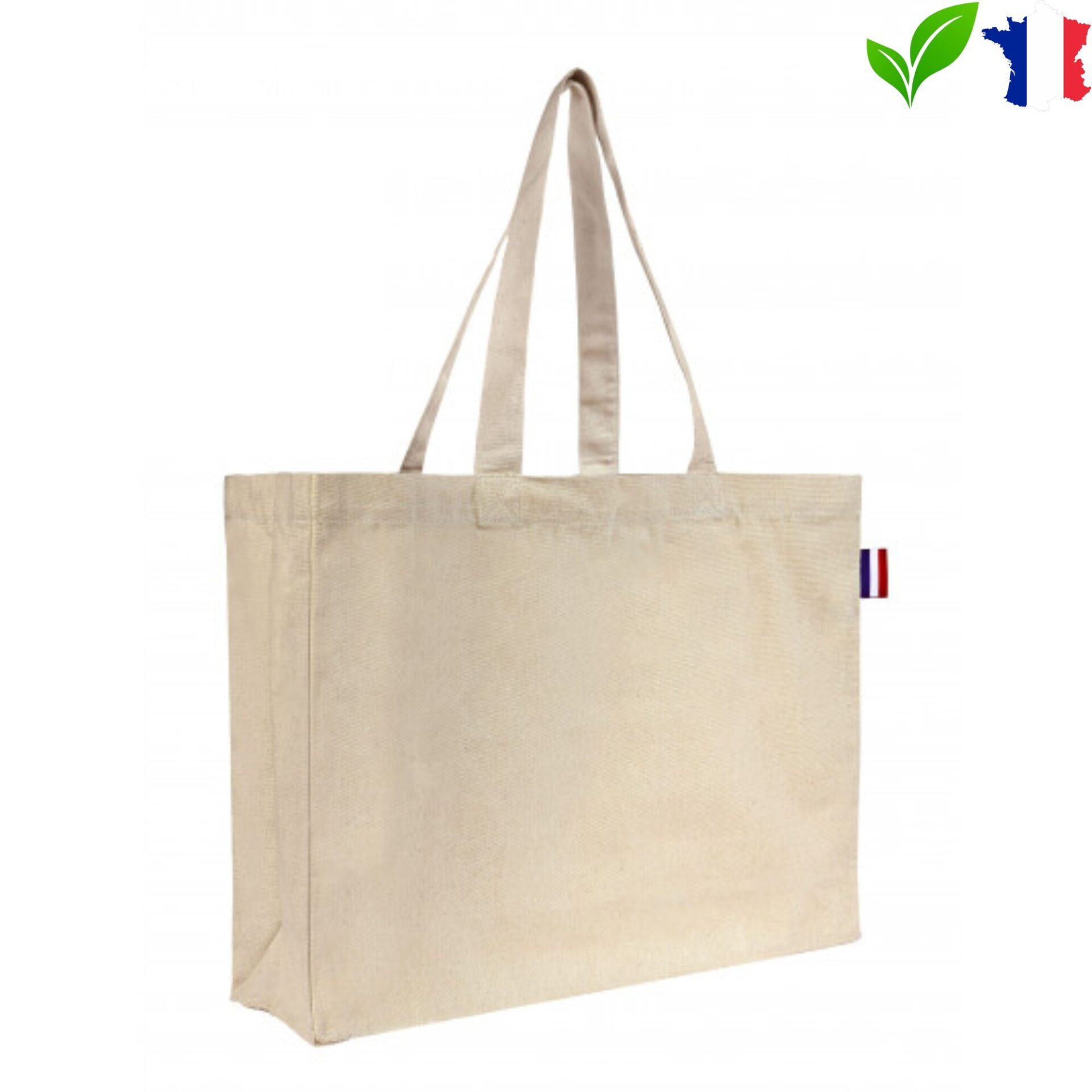 Sac shopping grand format avec soufflets - BUFRA