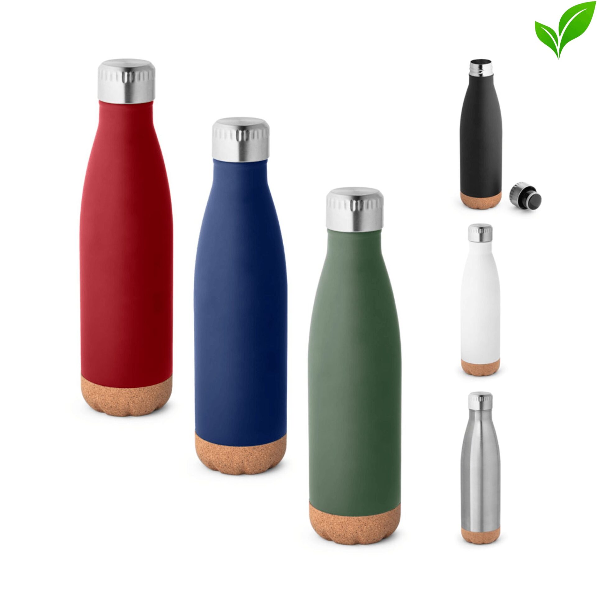 Gourde en acier inoxydable et liège - K4240