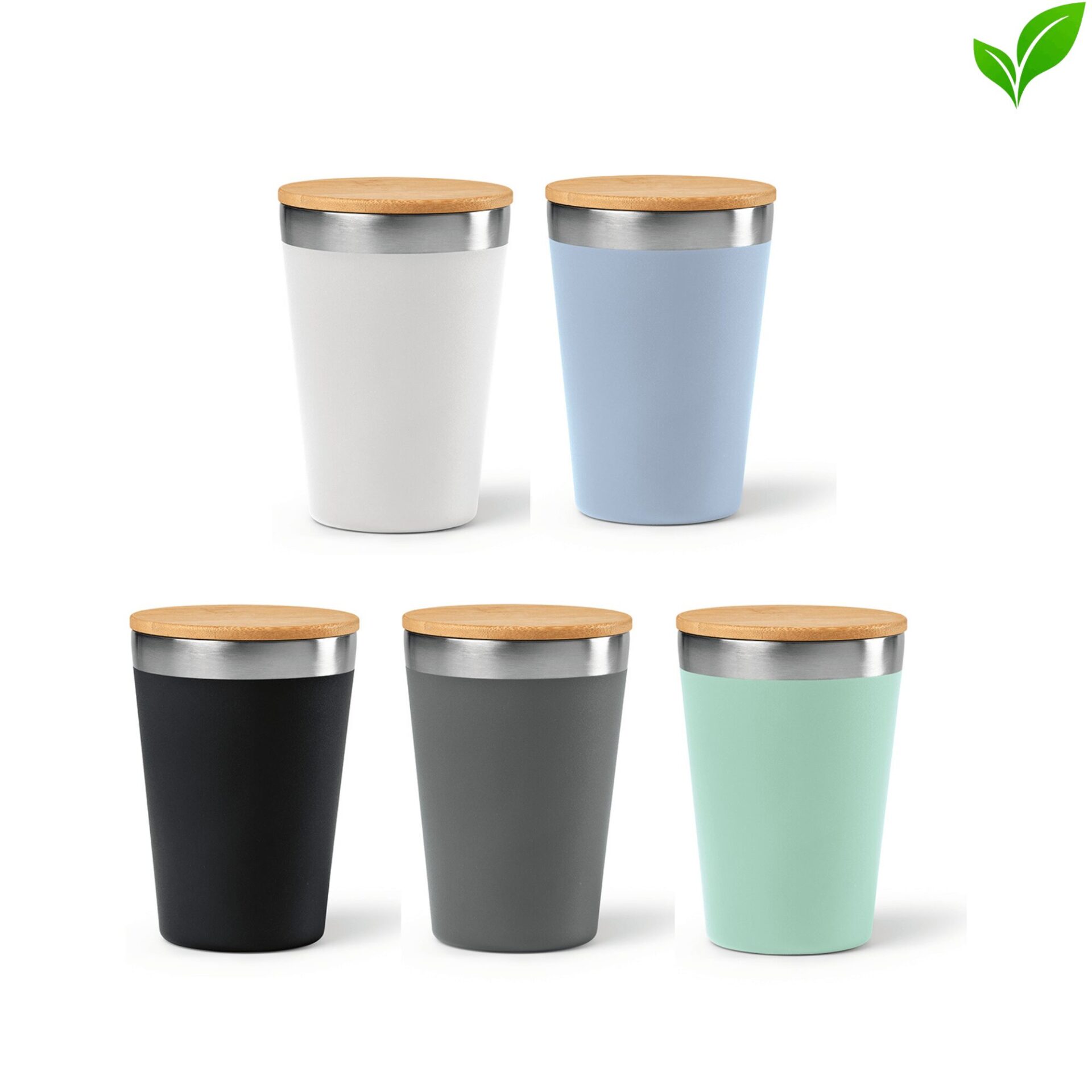 Gobelet avec couvercle en bambou - AI7106