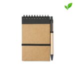 carnet recyclé spirale et son stylo