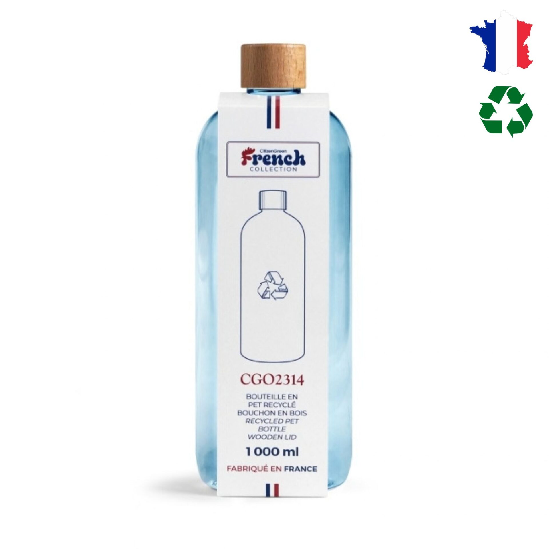 Bouteille RPET 1000 ml JUJU - W2314